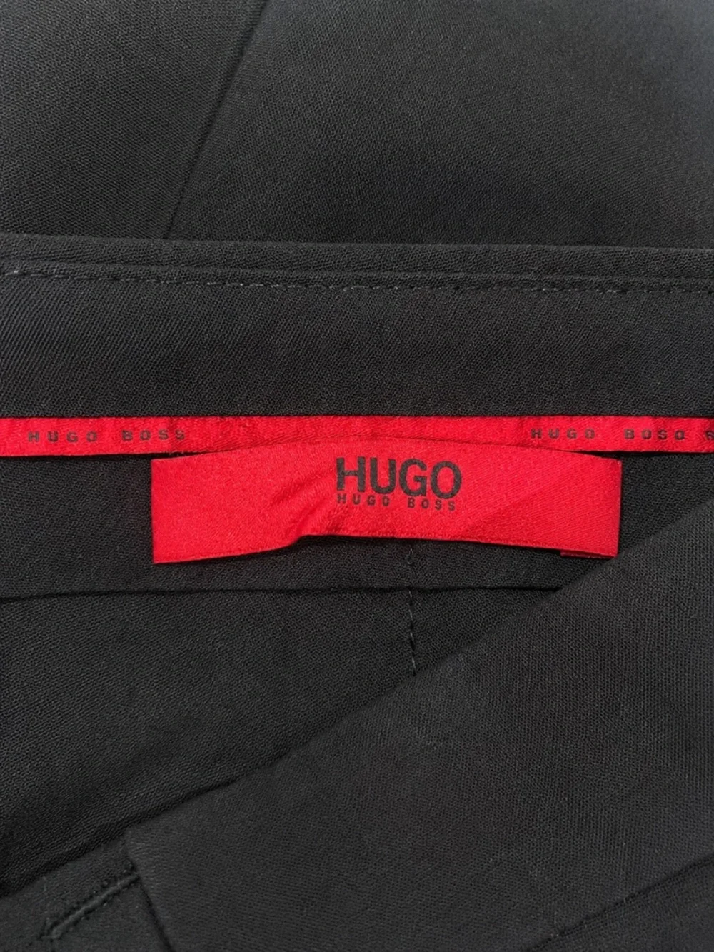 HUGO Hugo Boss Men’s Black 100% Virgin Wool Slim Fit Dress Pants 30R EU 46